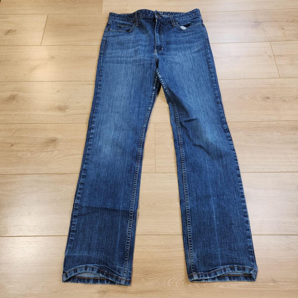 Kimes Ranch Sarah Jeans Womens 12/32 Blue High Rise Slim Bootcut Denim USA